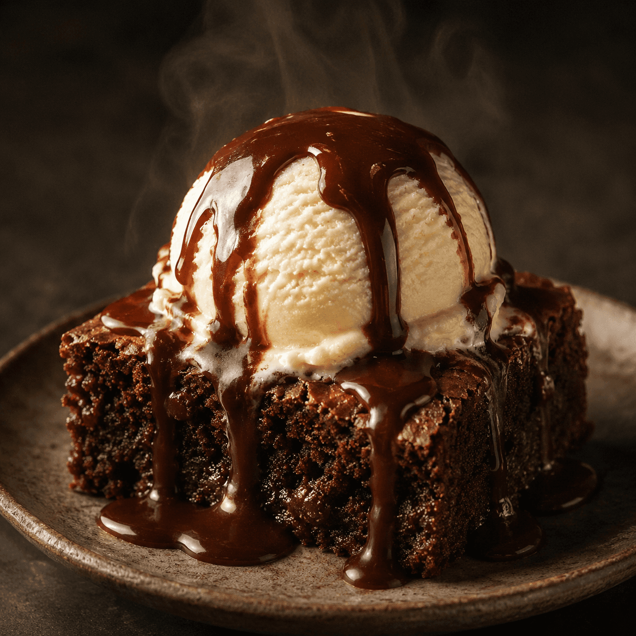 Brownie com sorvete